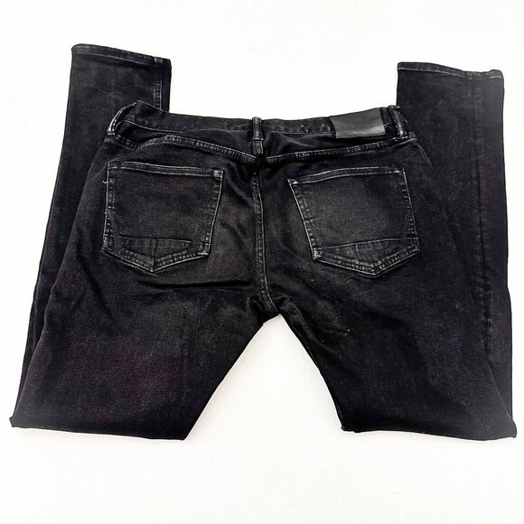All Saints Rex Black Button Fly Slim LegDenim Jeans Size 33 - Picture 3 of 9